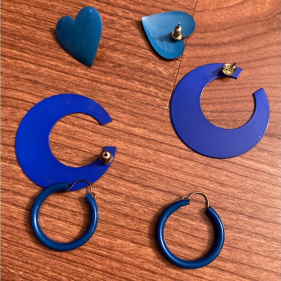 Earring Studs Hooks Blues Pierced 24 Pair Dangle Designs - Picture 6 of 9